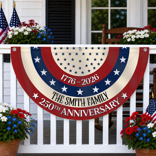 250th Anniversary - Personalized Custom Non-Pleated Fan Flag