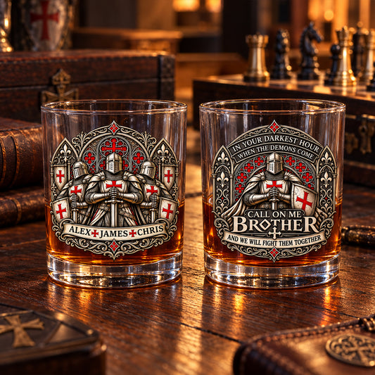 Together We Face Every Demon - Personalized Whiskey Glass