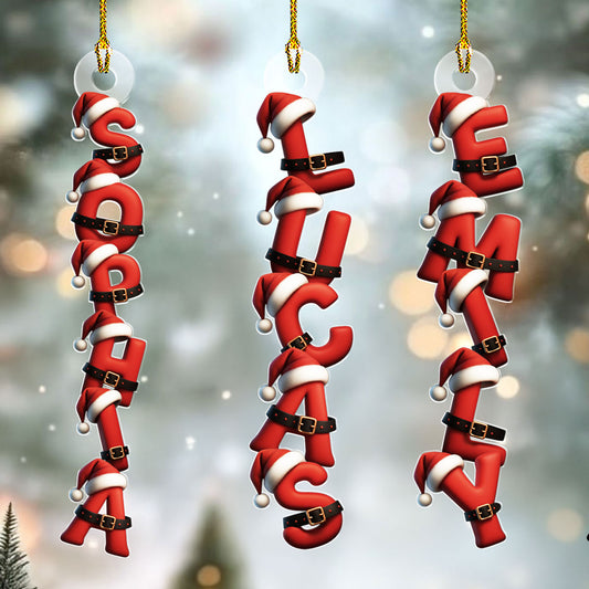 Santa Suit Letter - Personalized Custom Acrylic Ornament