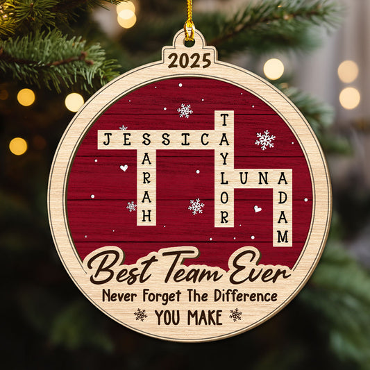 Best Team Ever Scrabble - Personalized Custom Wood Ornament