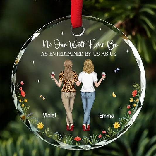 The Friendship Connection - Personalized Custom Glass Ornament