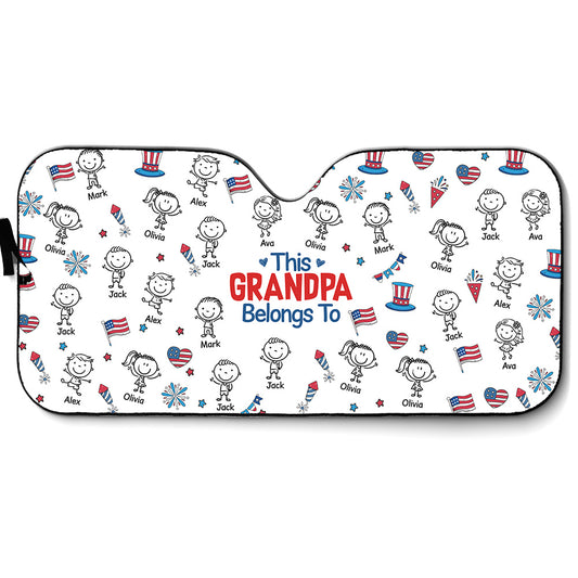 Papa America - Personalized Custom Car Sunshade