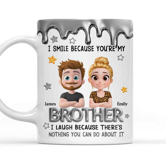 I Laugh At You Brother - Personalized Custom Coffee Mug