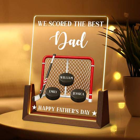 Hockey Daddy - Personalized Custom Night Light