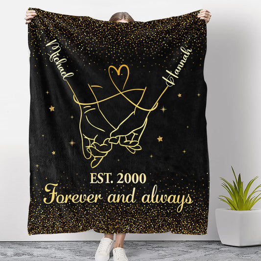 Forever And Always - Personalized Custom Fleece Blanket