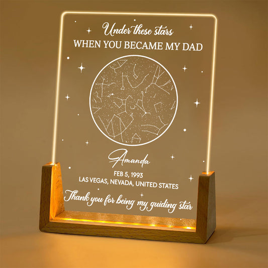 Under These Stars - Personalized Custom Night Light