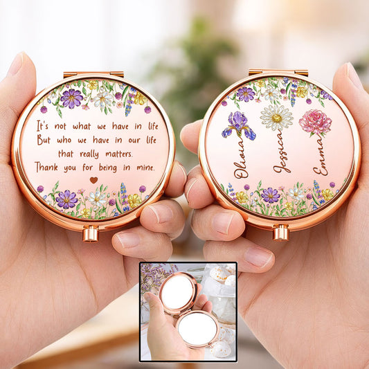 Thanks For Being Mine - Personalized Compact Mirror