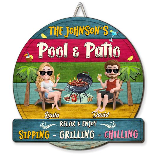 Relax And Unwind - Personalized Custom Wood Sign