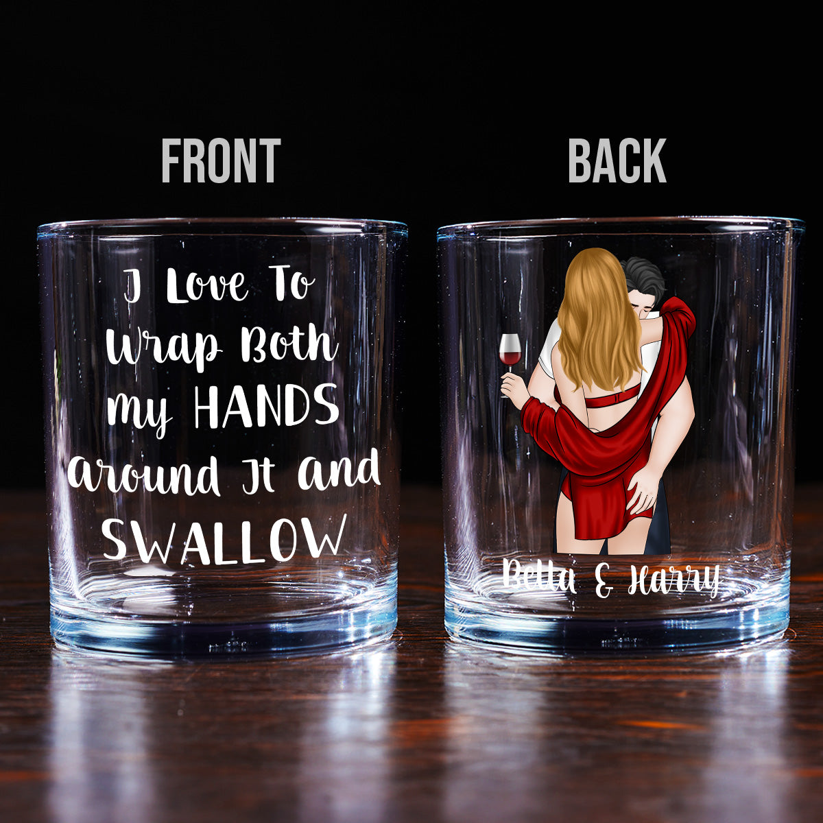 Gag Gifts For Women I Love To Wrap Both My HANDS Around It And SWALLOW Funny Wine Glass For Women, Gag Gifts For Adults, Friends, Her, BBF Perfect For Bachelorette Parties Decorations
