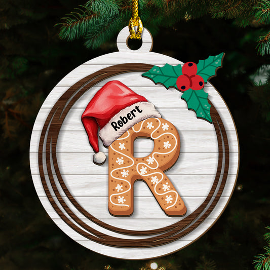 Name Letter - Personalized Custom 2-Layered Wood Ornament