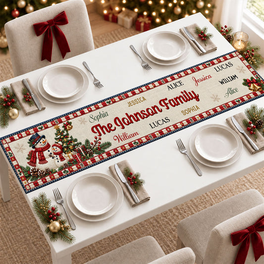 The Christmas Crew - Personalized Table Runner
