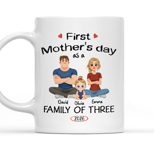 A Family Of Three Story - Personalized Custom Coffee Mug