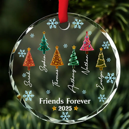 Frosty Friendship - Personalized Custom Glass Ornament