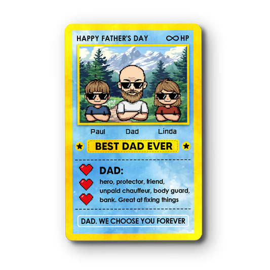 Best Dad Ever - Personalized Wallet Card