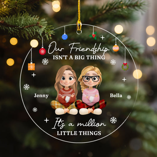 Friends Make Life More Beautiful - Personalized Custom Acrylic Ornament