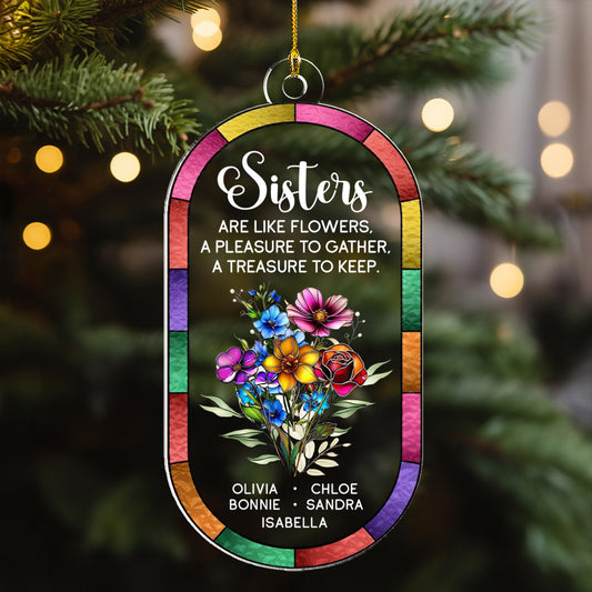 Sisters A Treasure To Keep - Personalized Custom Acrylic Ornament