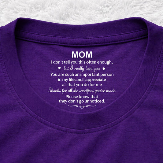 I Appreciate All - Personalized Custom Inside Neck Print T-Shirt