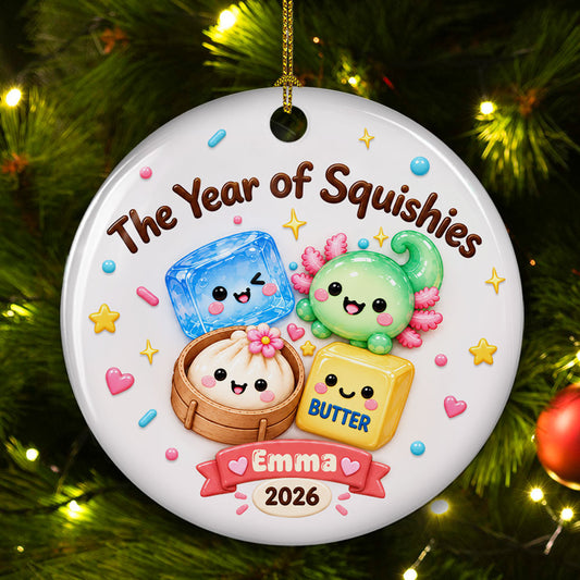 The Year Of Squishies - Personalized 3D Inflated Effect Ceramic Ornament