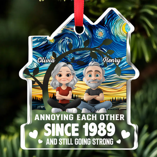 Love You Forever - Personalized Custom House Shaped Glass Ornament
