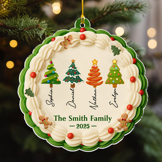 Family Cookie - Personalized Custom Acrylic Ornament