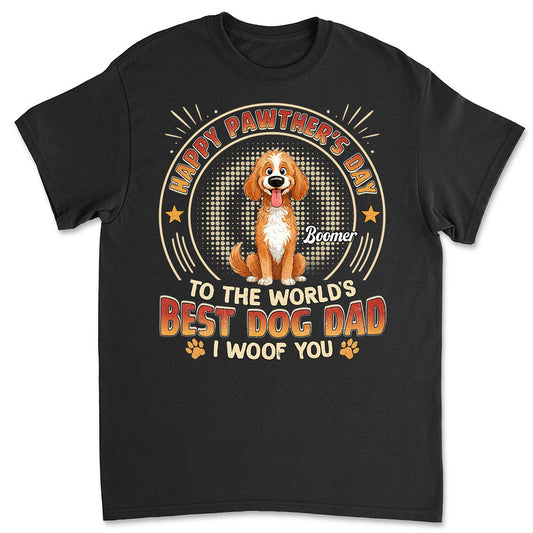 Pawther Day With Dog Dad - Personalized Custom Shirt
