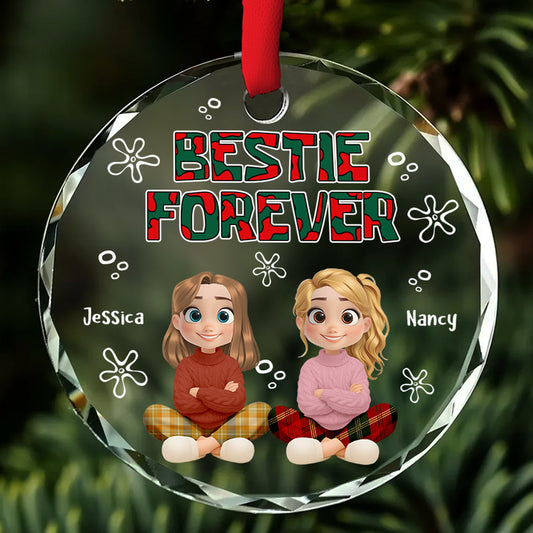 My Best Girl - Personalized Custom Glass Ornament