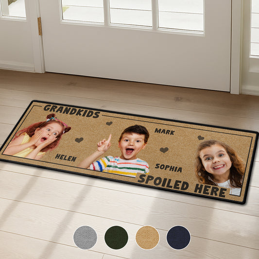 Life Is Better With Grandkids With Photo - Personalized Custom Runner Rug