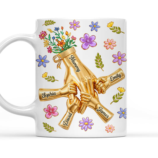 Love Grows In Mommy Arms - Personalized Custom 3D Inflated Effect Mug