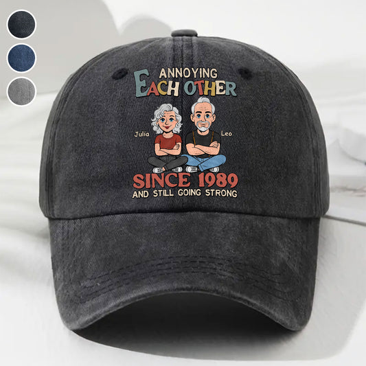 Love You Forever - Personalized Custom Vintage Washed Denim Cap