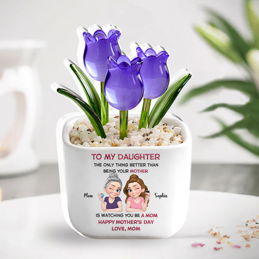 Watching Daughter Be A Mom - Personalized Custom Acrylic Plaque