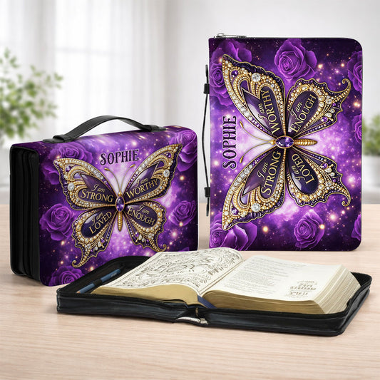 I Am Strong - Personalized Custom Bible Cover