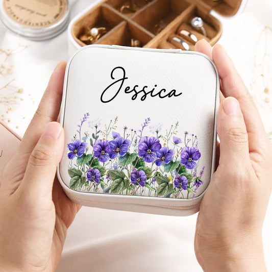 Custom Birth Month Flower Gift - Personalized Custom Jewelry Box
