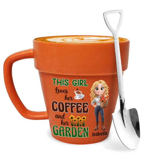Coffee And Garden Lover - Personalized Custom Plant Pot Mug