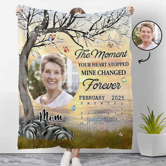 Mine Changed Forever - Personalized Custom Fleece Blanket