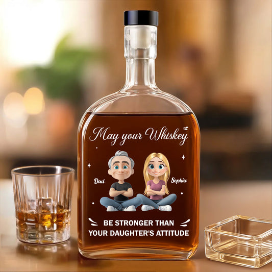 Stronger Than Hers - Personalized Custom Spirits Decanter