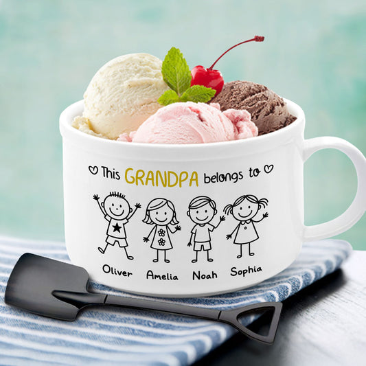 Life Is Sweeter With Grandkids - Personalized Custom Ceramic Bowl