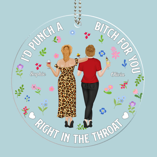 Punch Bitch Besties - Personalized Custom Car Ornament