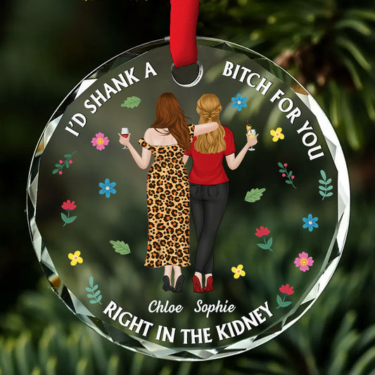 My Favorite Besties - Personalized Custom Glass Ornament