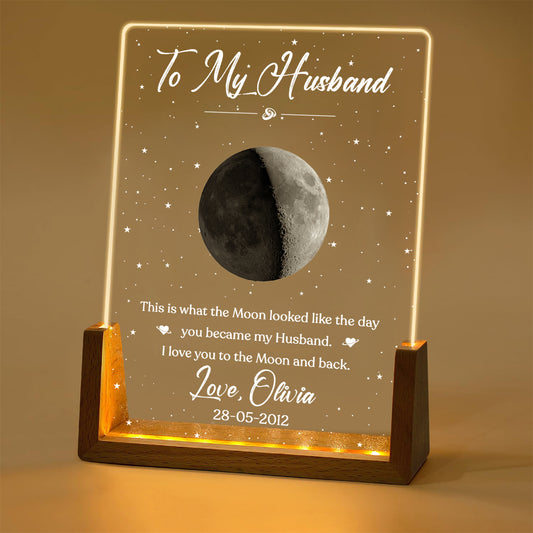 Love You To The Moon - Personalized Custom Night Light