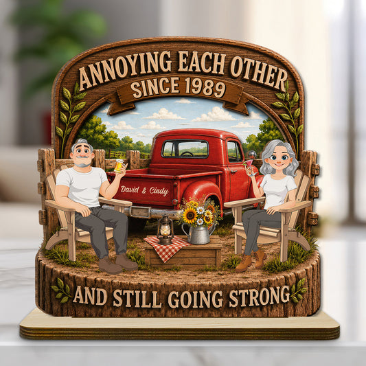 Unbreakable Love - Personalized Custom 2-Layer Wood Plaque With Flat Base