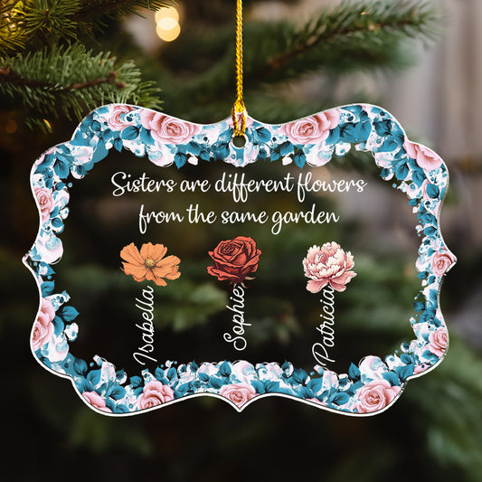 Different Flowers From The Same Garden - Personalized Custom Acrylic Ornament