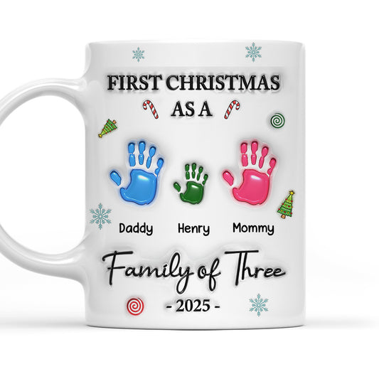 First Christmas Family - Personalized 3D Inflated Effect Mug