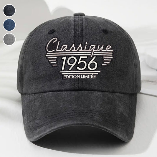 Édition Classique - Casquette En Denim Vintage Délavé Personnalisée