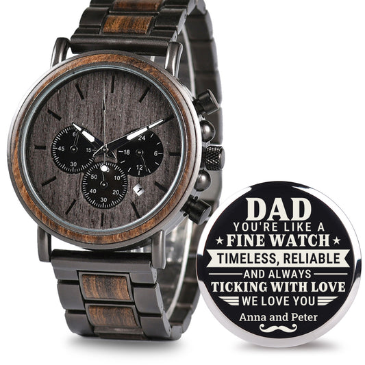 Ticking With Love - Personalized Engraved Wooden Watches GQ026
