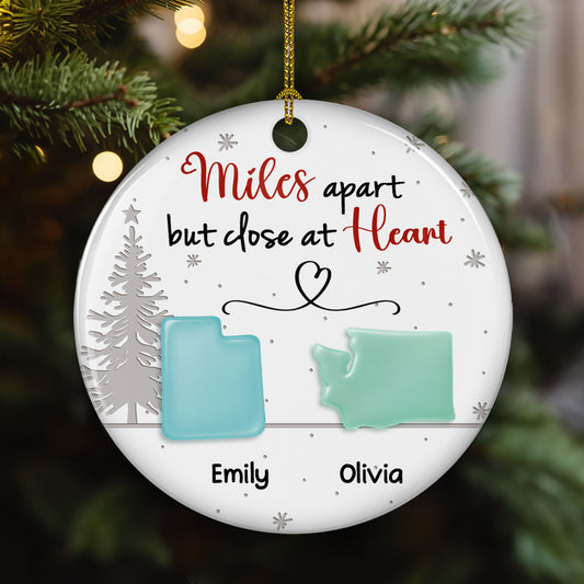 Close At Heart - Personalized Custom 3D Inflated Ceramic Ornament