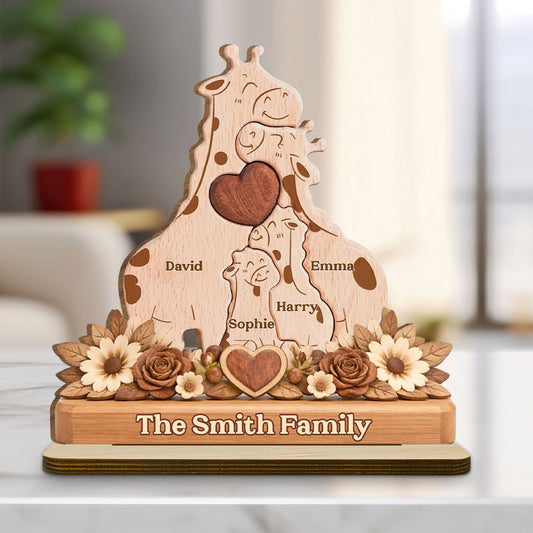 Warm Hug - Personalized Custom 2-Layer Wood Plaque With Flat Base