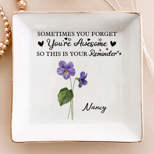 You Are Awesome - Personalized Custom Jewelry Dish