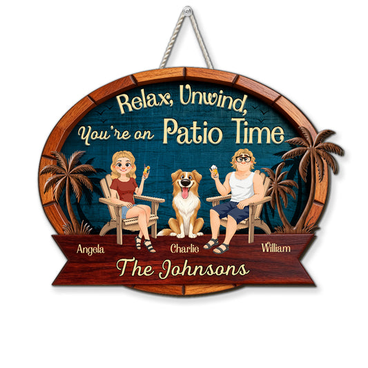 Backyard Vibes All Day - Personalized Custom Wood Sign