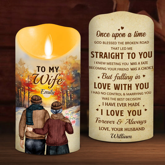 Marrying You Was The Best Decision - Personalized LED Candle