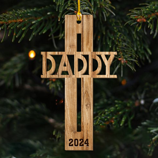 The Cross - Personalized Custom Wood Ornament